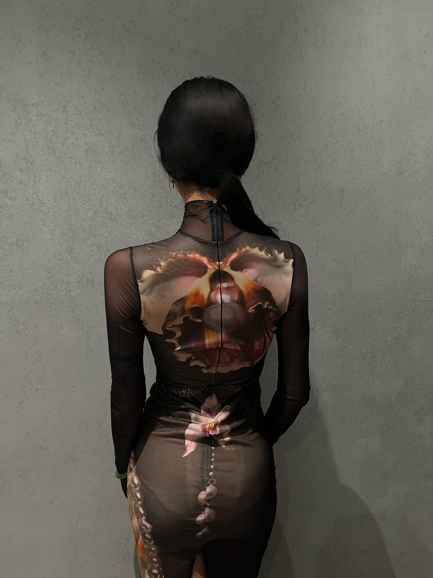Pearl Printing Dress